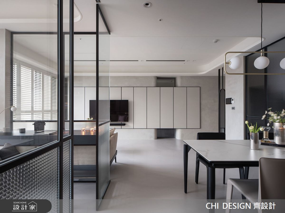 31坪新成屋 5年以下 現代風客廳餐廳工作區案例圖片 Chi Design 齊設計 Chi Design Residence Of Ye 葉